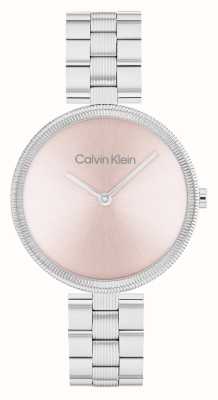 Calvin Klein レディース グリム (32mm) ピンク文字盤 / ステンレススチールブレスレット 25100015