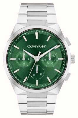 Calvin Klein メンズ ディスティンクト (44mm) グリーン ダイヤル / ステンレス スチール ブレスレット 25200441
