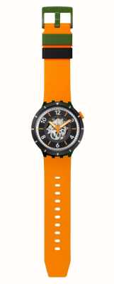 Swatch 自然の力 フォールイアージュ オレンジストラップ SB03G107