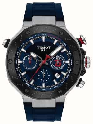 Tissot T-race MotoGP™ 自動巻きクロノグラフ 2024 限定版 (45mm) ブルー文字盤 / ブルーシリコンストラップ T1414272704100