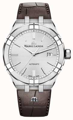 Maurice Lacroix アイコンオートマチックブラウンレザーウォッチ AI6008-SS001-130-1