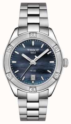 Tissot レディースPR100スポーツシック36mmステンレススチールブルー T1019101112100