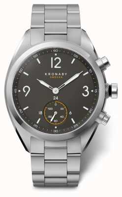 Kronaby 41mmアペックスブラックダイヤルステンレススチールブレスレットA1000-3113 S3113/1