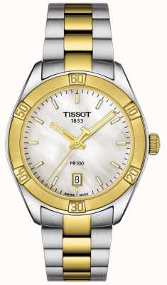 Tissot |シックなレディースpr100スポーツ|ツートンブレスレット| T1019102211100