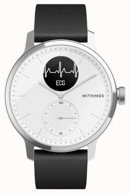 Withings Scanwatch42mmホワイト-心電図付きハイブリッドスマートウォッチ HWA09-MODEL 3-ALL-INT