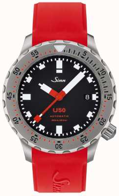 Sinn U50 |赤いシリコンダイバーズウォッチ 1050.010 RED STRAP