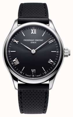 Frederique Constant メンズ|活力|スマートウォッチ|黒の文字盤|黒いゴム FC-287B5B6