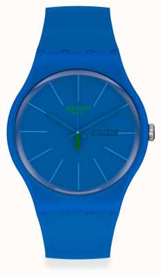 Swatch ベルテンポ|青いプラスチックストラップ|ブルーダイヤル SO29N700