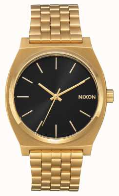 Nixon タイムテラー|オールゴールド/ブラックサンレイ|ゴールドIPブレスレット|ブラックダイヤル A045-2042-00