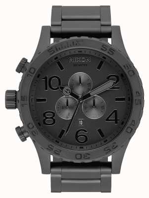 Nixon 51-30クロノ|オールマットブラック/ブラック|ブラックIPブレスレット|黒の文字盤 A083-3086-00