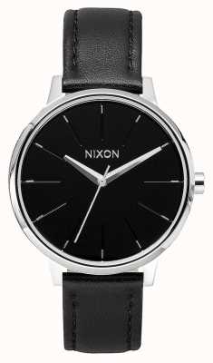 Nixon ケンジントンレザー|黒|ブラックレザーストラップ|黒の文字盤 A108-000-00
