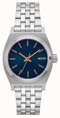 Nixon ミディアムタイムテラー|ネイビー/ローズゴールド|ステンレス鋼のブレスレット|ネイビーダイヤル A1130-2195-00