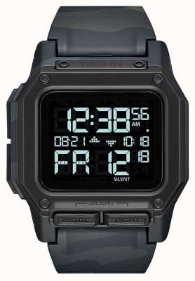 Nixon レグルス|黒のマルチカム|デジタル|マルチカラーの迷彩TPUストラップ A1180-3015-00