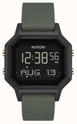 Nixon サイレンss |黒/疲労|デジタル|ブラックシリコン| A1211-178-00