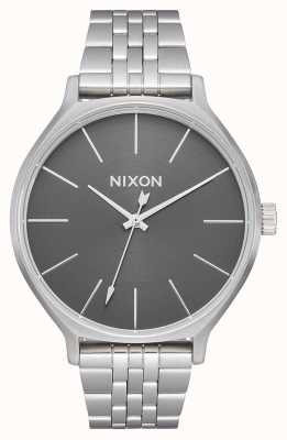 Nixon クリーク|オールシルバー/グレー|ステンレス鋼のブレスレット|シルバーダイヤル A1249-2762-00