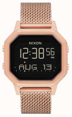 Nixon サイレンミラネーゼ|オールローズゴールド|デジタル|ローズゴールドIPスチールメッシュ| A1272-897-00