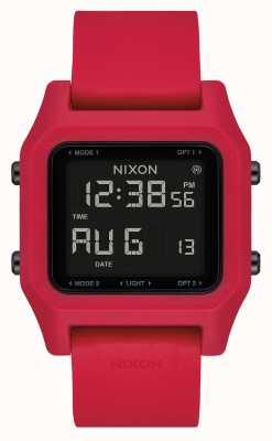 Nixon ステープル|赤|デジタル|赤いシリコンストラップ A1309-200-00