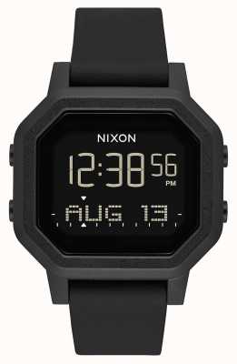 Nixon サイレン|オールブラック|デジタル|黒のシリコンストラップ A1311-001-00