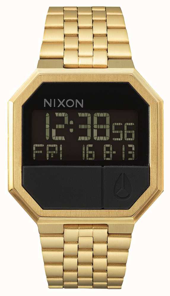 Nixon 再実行|オールゴールド|デジタル|ゴールドIPスチールブレスレット A158-502-00