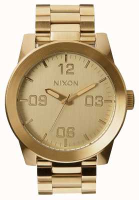 Nixon Corporal ss |オールゴールド|ゴールドIPスチールブレスレット|ゴールドダイヤル A346-502-00