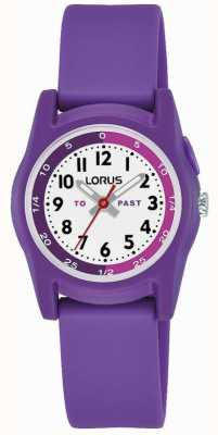 紫色のシリコンストラップを付けたLorusの子供の時間の先生 R2359NX9