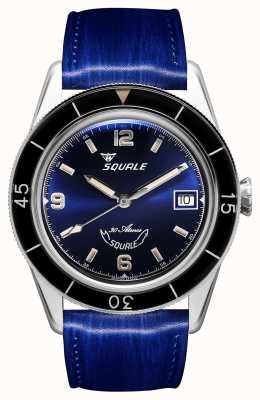 Squale 60年ブルー |サブ39 |ブルーのレザーストラップ |ブルーダイヤル元ディスプレイ SUB39BL-CINSQ60BL EX-DISPLAY