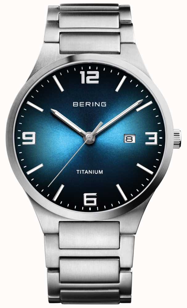 【電池新品】ベーリング　メンズ　腕時計　チタニウム　サファイアガラス　デイデイト