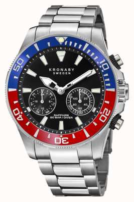 Kronaby ダイバーコレクション|ブルートゥース|黒の文字盤|ステンレス鋼 S3778/4