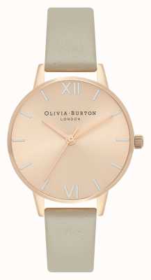 Olivia Burton ミディダイヤルペールローズゴールド、シルバー＆グレーの時計 OB16EN11