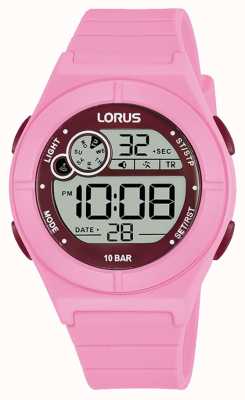Lorus デジタル時計ピンクのシリコンストラップ R2367NX9
