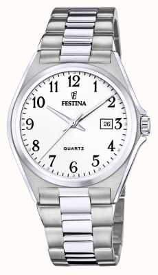 Festina メンズ|白い文字盤|ステンレス鋼の時計 F20552/1
