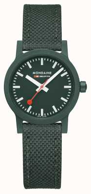 Mondaine エッセンス 32mm | パークグリーンストラップ | グリーンダイヤル MS1.32160.LF