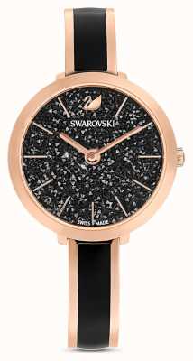Swarovski レディース|結晶の喜び|ブラックダイヤル|ローズゴールドの時計 5580530