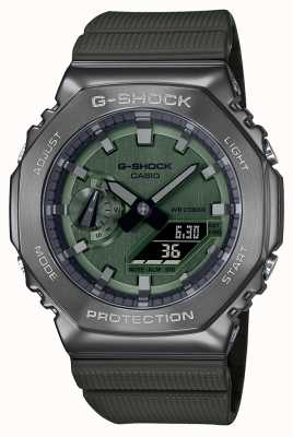 Casio G-shock グリーンダイヤル グリーン樹脂ストラップ GM-2100B-3AER