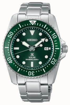 Seiko プロスペックス コンパクトソーラー 38.5mm グリーン文字盤 腕時計 SNE583P1