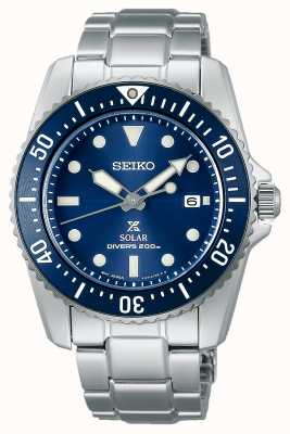 Seiko プロスペックス コンパクトソーラー 38.5mm ブルーダイヤル 腕時計 SNE585P1