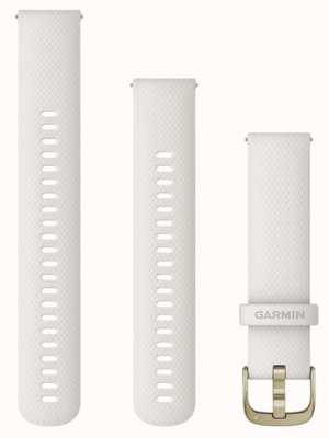 Garmin クイック リリース ストラップ (20mm) アイボリー シリコン / クリーム ゴールド ハードウェア - ストラップのみ 010-12932-53