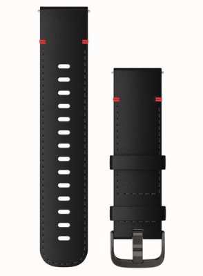 Garmin クイック リリース ストラップ (22mm) ブラック レザー / スレート ハードウェア - ストラップのみ 010-12932-25