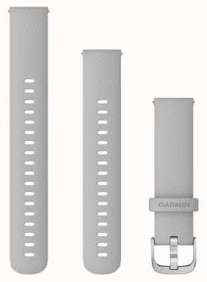 Garmin クイックリリースストラップ (18mm) ミストグレーシリコン/シルバー金具 - ストラップのみ 010-12932-0C