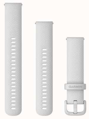 Garmin クイック リリース ストラップ (20mm) ホワイト シリコン / ホワイト ハードウェア - ストラップのみ 010-13021-01