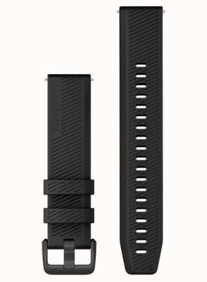 Garmin クイック リリース ストラップ (20mm) ブラック シリコン / ブラック ステンレス スチール ハードウェア - ストラップのみ 010-12926-00