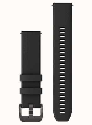 Garmin クイック リリース ストラップ (20mm) ブラック シリコン / ガンメタル ハードウェア - ストラップのみ 010-13114-00