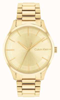 Calvin Klein ゴールドサンレイダイヤル|ゴールドステンレススチールブレスレット 25200043