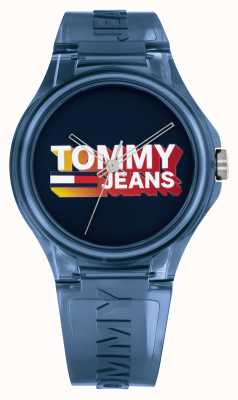 Tommy Jeans ベルリンメンズブルーシリコンウォッチ 1720028