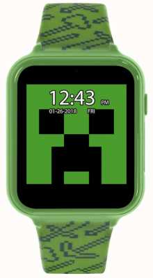 Minecraft グリーンのシリコンストラップ（英語のみ）インタラクティブウォッチ MIN4045ARG