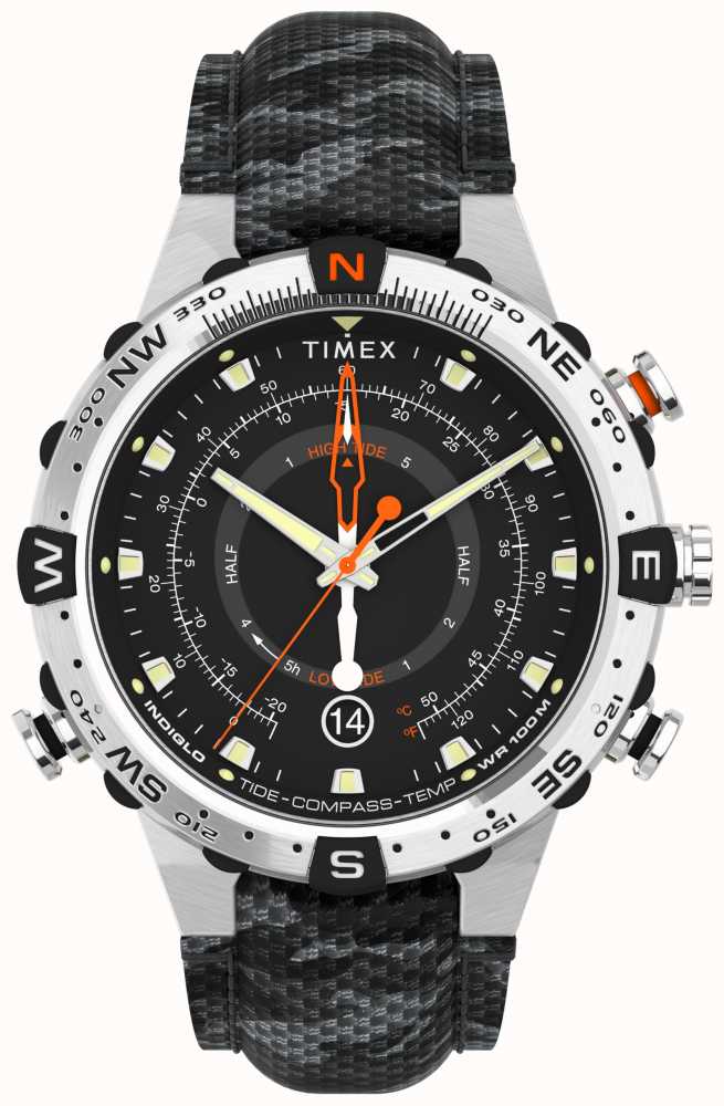 Timex Expedition Tide /temp/コンパス迷彩ストラップ TW2V22300