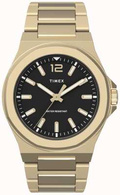 Timex エセックスアベニューゴールドトーンのステンレススチール時計 TW2V02100