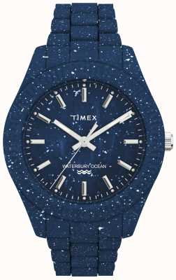 Timex ウォーターベリーの海の斑点のある青いプラスチック時計 TW2V37400