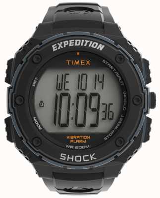 Timex メンズ頑丈なデジタル時計|黒のストラップ TW4B24000