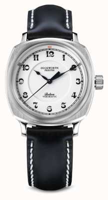 Duckworth Prestex ボルトン・ベリマティック |自動 |ホワイトダイヤル |黒革ストラップ D703-02-A